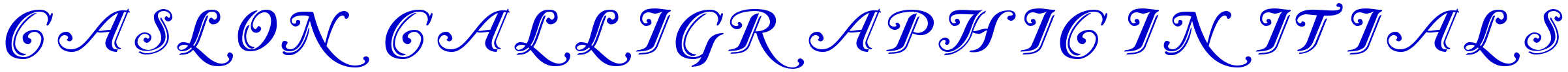 Caslon Calligraphic Initials font